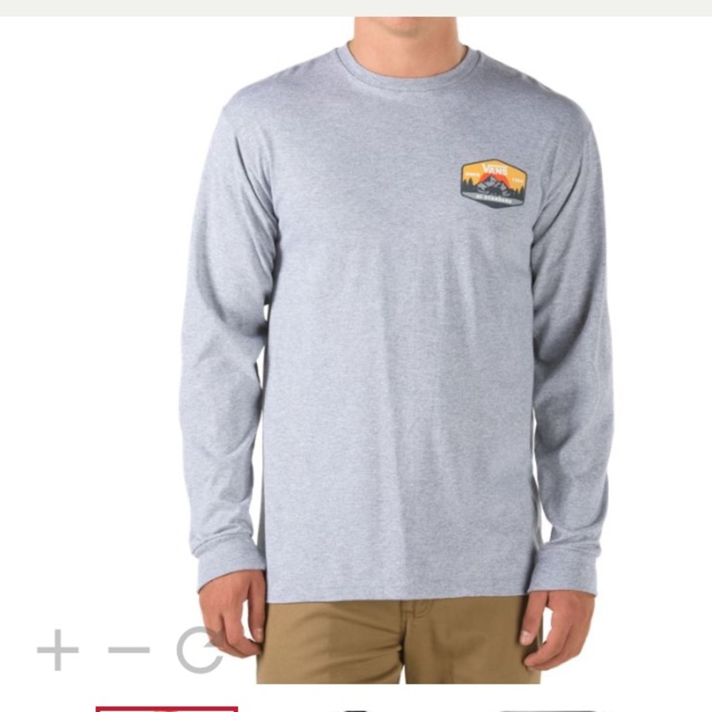 Vans men’s long sleeve tee Size S